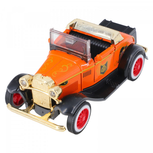 Masina metalica, Ford Classic, Pullback, Convertible, Deschidere usi, 1:32, Portocaliu