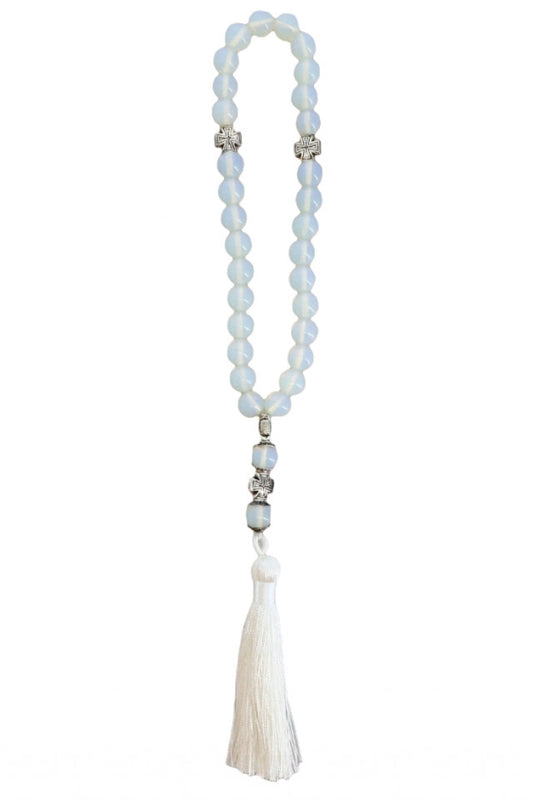 Matanii din pietre semipretioase, Opal, Bunastare, 28 cm, Alb