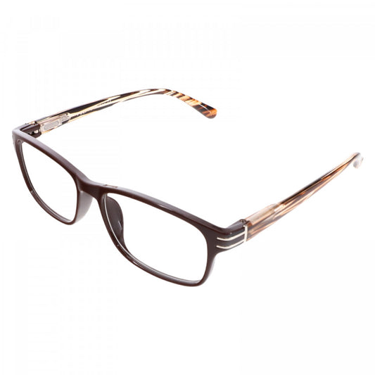 Ochelari de vedere, unisex, pentru citit, NO5005C, dioptrie +5.5, Maro