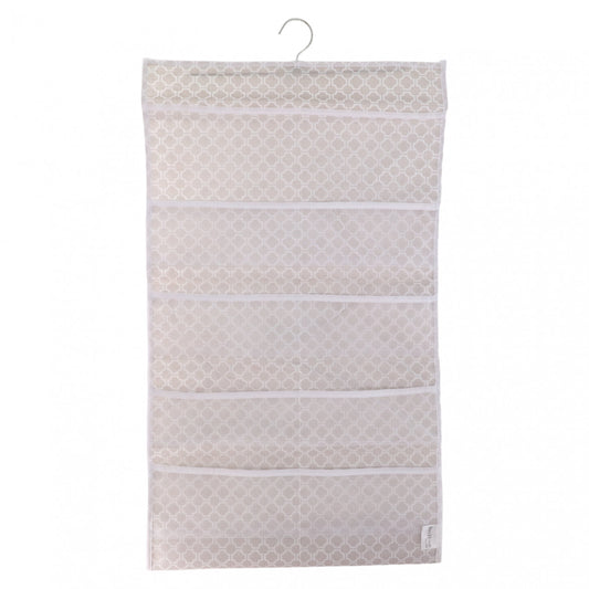 Organizator pentru lenjerie intima cu agataroare pentru dulap, NO5052, 40 x 78 cm, Bej