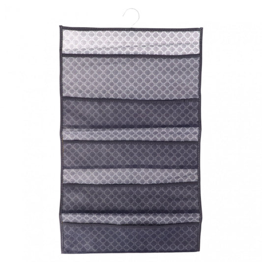 Organizator pentru lenjerie intima cu agataroare pentru dulap, NO5052, 40 x 78 cm, Gri
