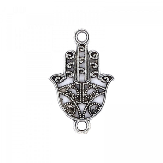 Pandantiv, mana Hamsa, 2.3 x 1.5 cm, Argintiu