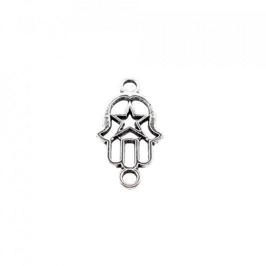 Pandantiv, mana Hamsa, 2.4 x 1.3 cm, Argintiu