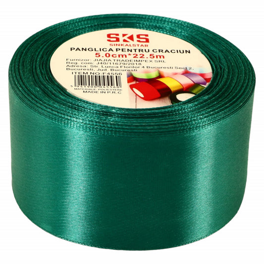 Panglica satinata, NO560, 5 cm x 22.5 m, Verde
