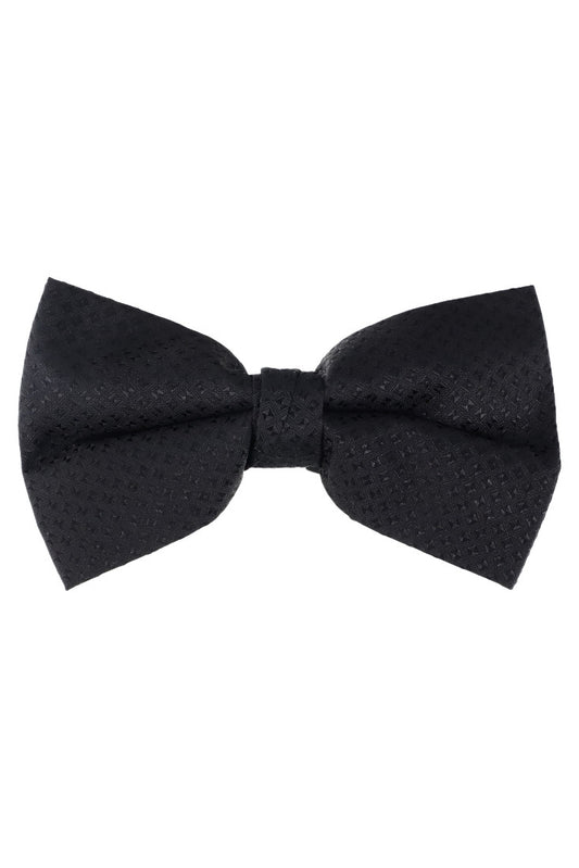 Papion pentru barbati, aspect texturat, NO2064, 6 x 12 cm, Negru