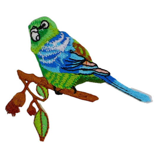 Patch brodat, Papagal, NO43527, 8 cm, Multicolor