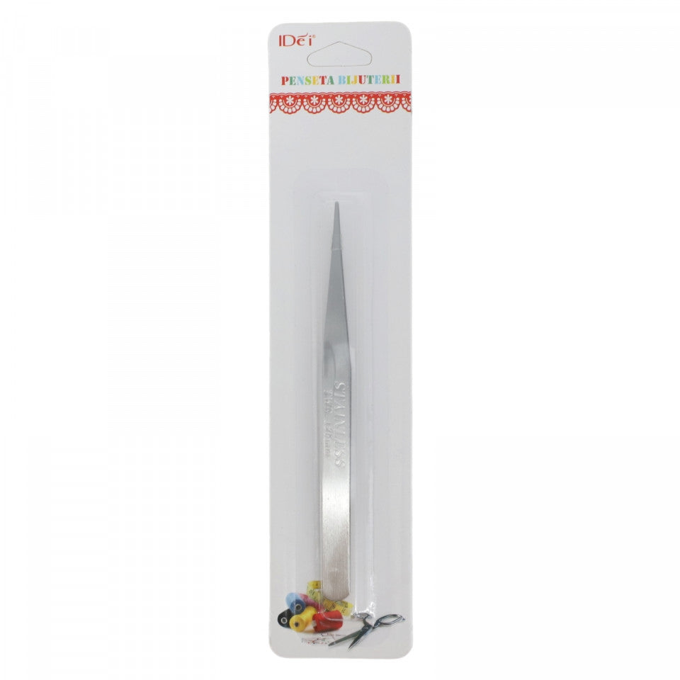 Penseta, din inox, dreapta, NO790, 12.5 cm, Argintiu