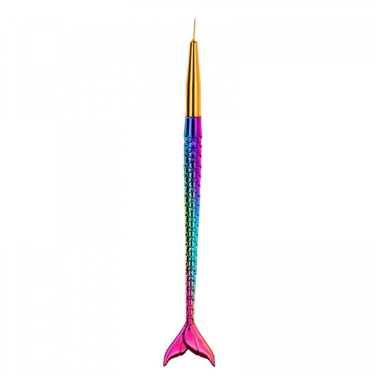 Pensula profesionala Gel Unghii, Sirena, 12 cm, Multicolor