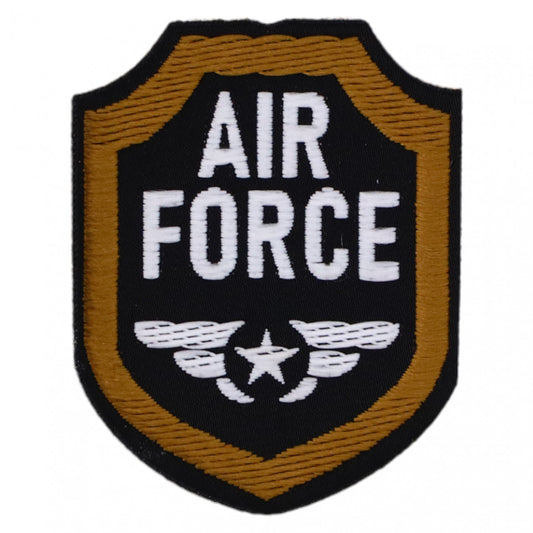 Petic textil, Patch brodat, AIR FORCE, NO7467, 3.9 x 5 cm, Multicolor