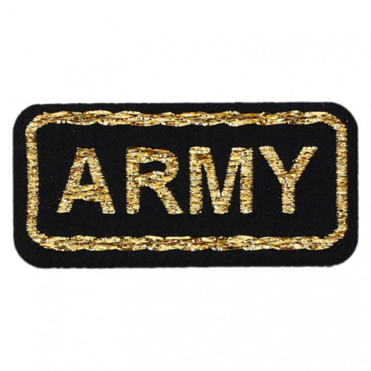 Petic textil, Patch brodat, ARMY, NO6368, 2.3 x 4.8 cm, Multicolor
