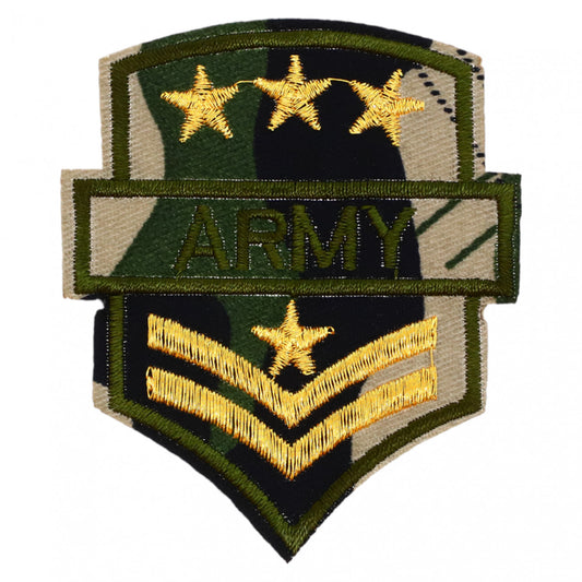 Petic textil, Patch brodat, ARMY, NO7985, 6 x 7 cm, Multicolor