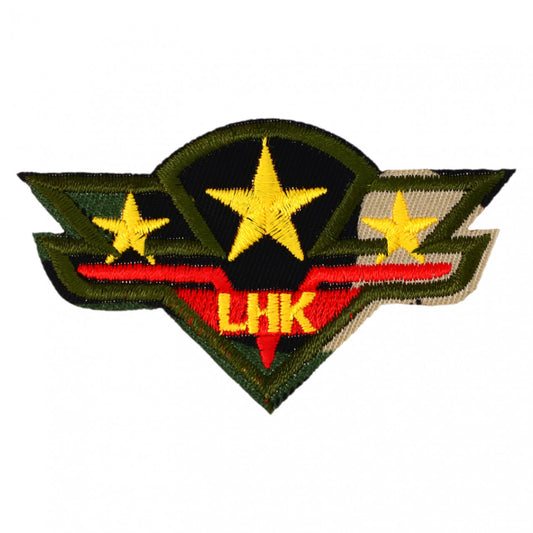 Petic textil, Patch brodat, Army Star, LHK, NO643, 4.5 x 7.5 cm, Multicolor