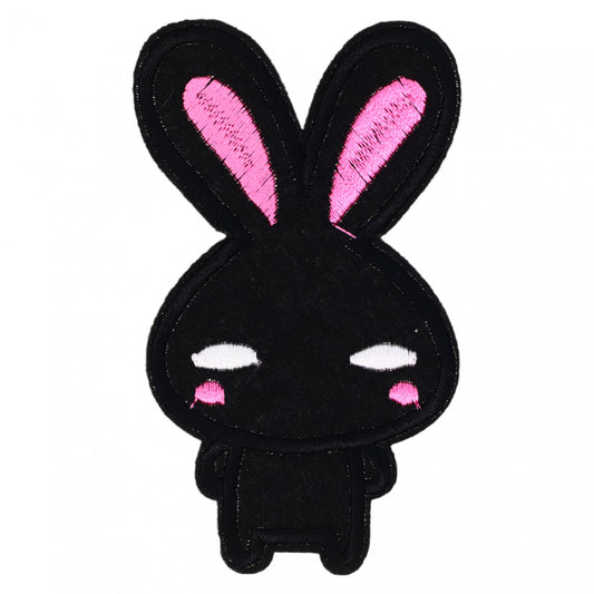 Petic textil, Patch brodat, Bunny, Iepuras, NO161, 5.5 x 9.4 cm, Multicolor