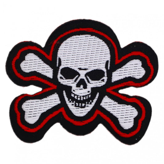 Petic textil, Patch brodat, Craniu, NO8271, 3.8 x 5 cm, Multicolor