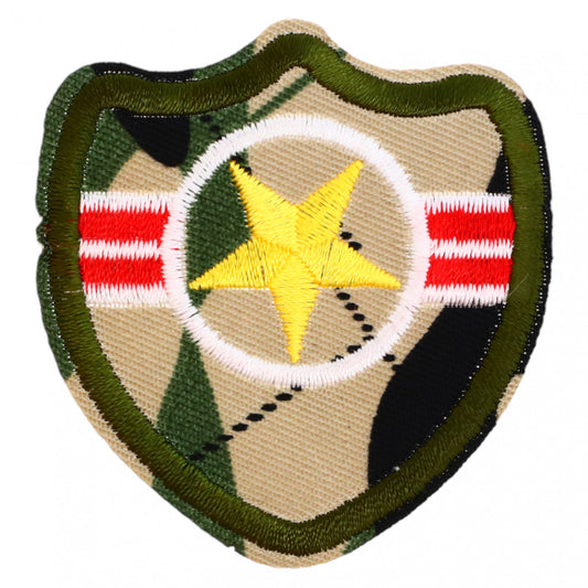 Petic textil, Patch brodat, Emblema Army, Star, NO656, 5.5 x 5.7 cm, Multicolor