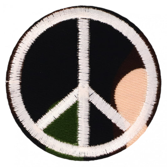 Petic textil, Patch brodat, Emblema Pace, NO8600, 5 cm, Multicolor