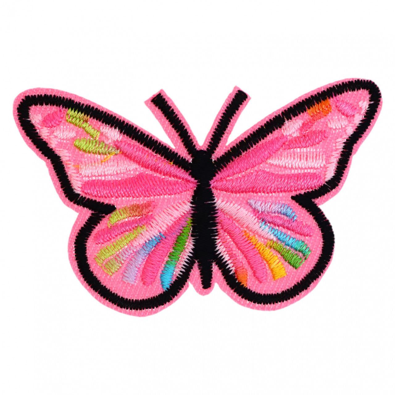 Petic textil, Patch brodat, Fluture, NO312, 4 x 6.4 cm, Multicolor