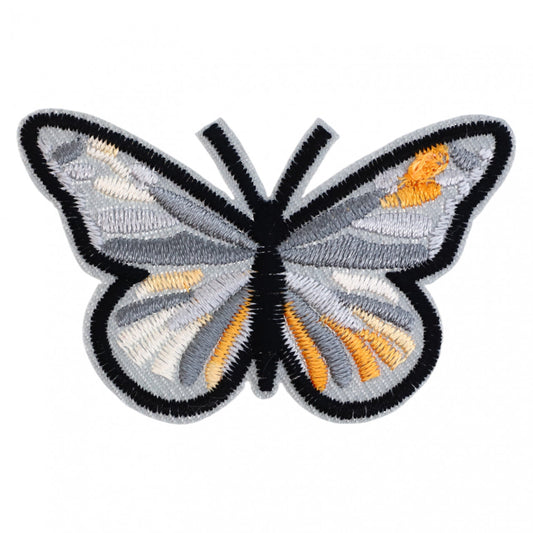 Petic textil, Patch brodat, Fluture, NO621, 4 x 6.4 cm, Multicolor