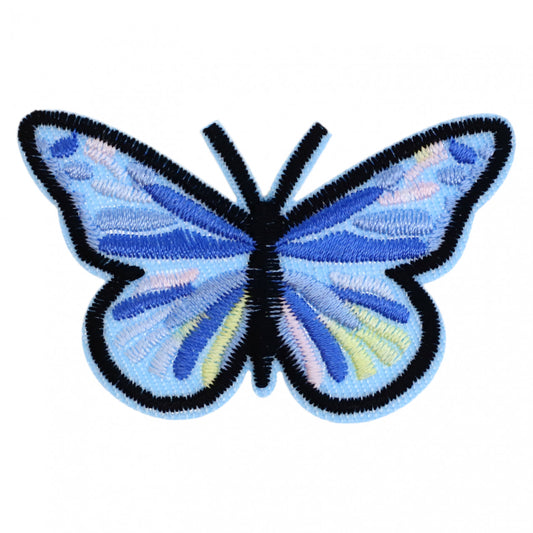 Petic textil, Patch brodat, Fluture, NO6548, 4 x 6.4 cm, Multicolor