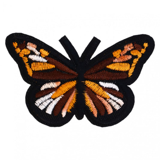 Petic textil, Patch brodat, Fluture, NO8465, 4 x 6.4 cm, Multicolor