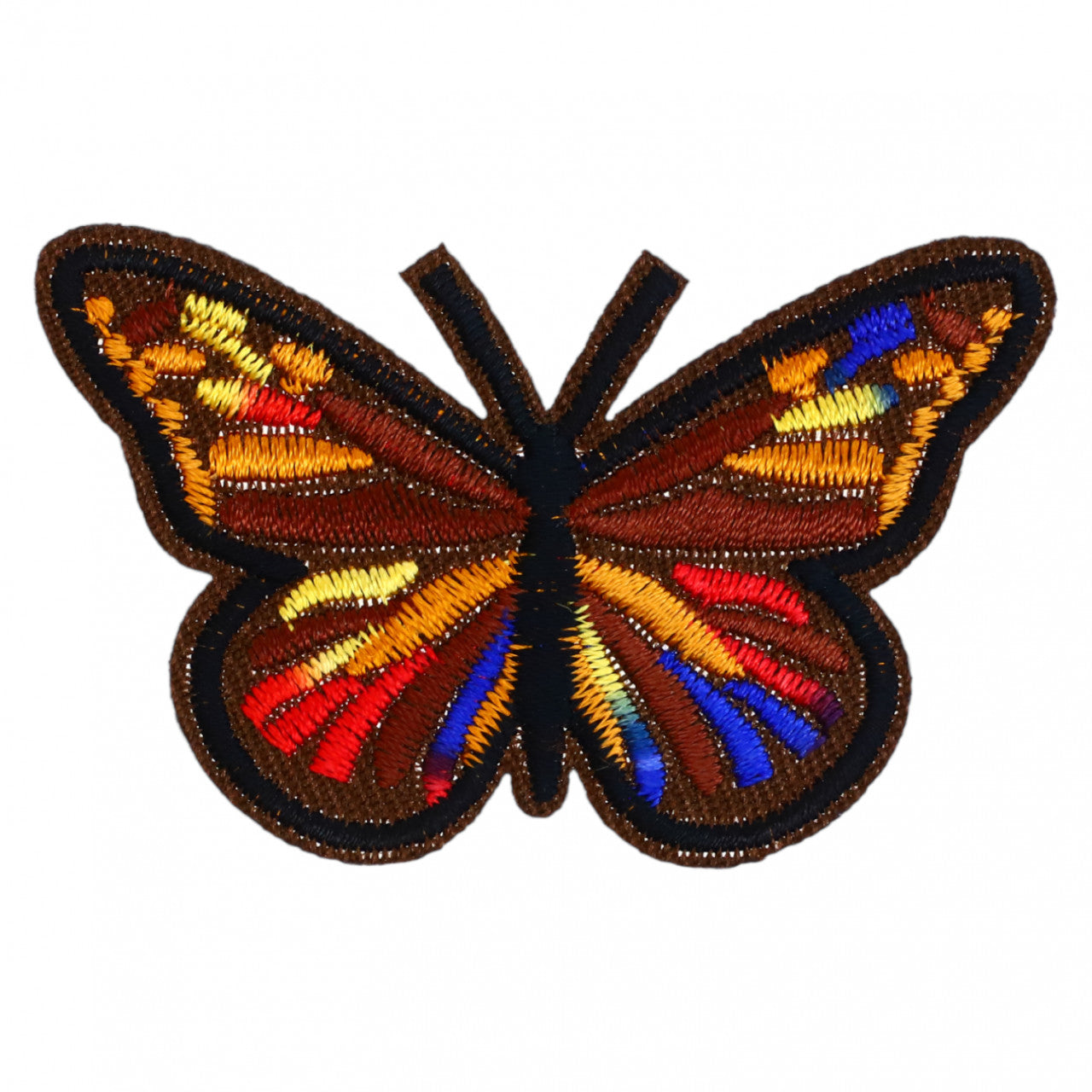 Petic textil, Patch brodat, Fluture, NO849, 4 x 6.4 cm, Multicolor