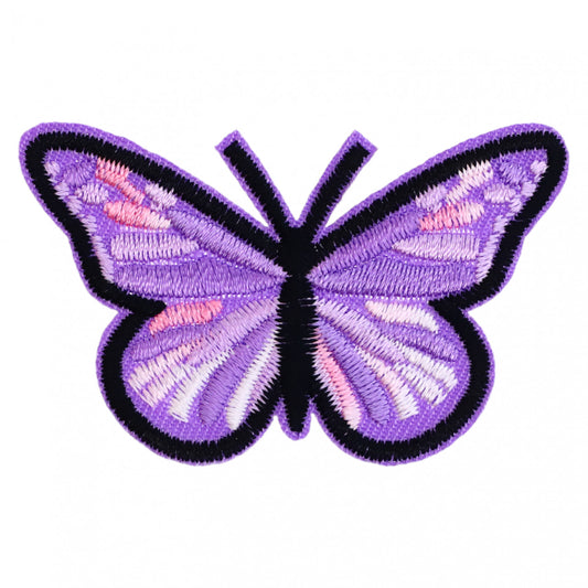 Petic textil, Patch brodat, Fluture, NO947, 4 x 6.4 cm, Multicolor