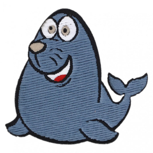 Petic textil, Patch brodat, Foca, NO2728, 4.7 x 4.5 cm, Multicolor