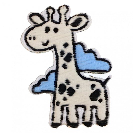 Petic textil, Patch brodat, Girafa, NO381, 3.2 x 4.6 cm, Multicolor