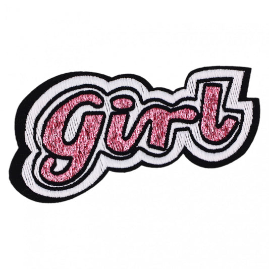 Petic textil, Patch brodat, Girl, NO415, 3.7 x 7.5 cm, Multicolor