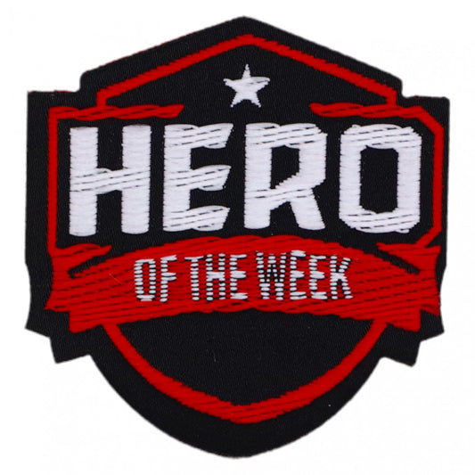 Petic textil, Patch brodat, Hero of the week, NO779, 4.5 x 4.7 cm, Multicolor