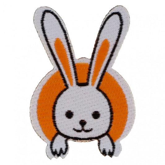 Petic textil, Patch brodat, Iepuras, NO894, 3.8 x 5.5 cm, Multicolor