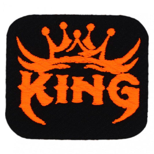 Petic textil, Patch brodat, KING, NO6254, 3.8 x 4.3 cm, Multicolor