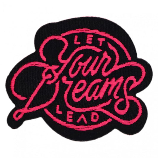 Petic textil, Patch brodat, Let your dreams lead, NO261, 3.5 x 4 cm, Multicolor