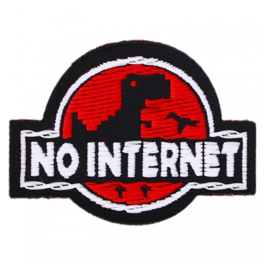 Petic textil, Patch brodat, NO INTERNET, NO3404, 3.2 x 4.2 cm, Multicolor