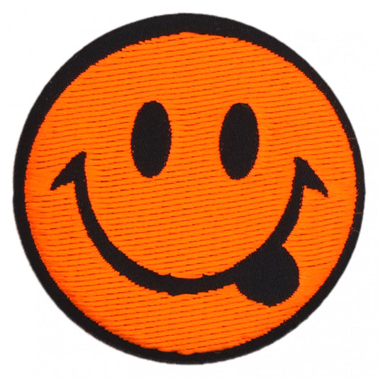 Petic textil, Patch brodat, Smile, NO205, 4.5 cm, Multicolor