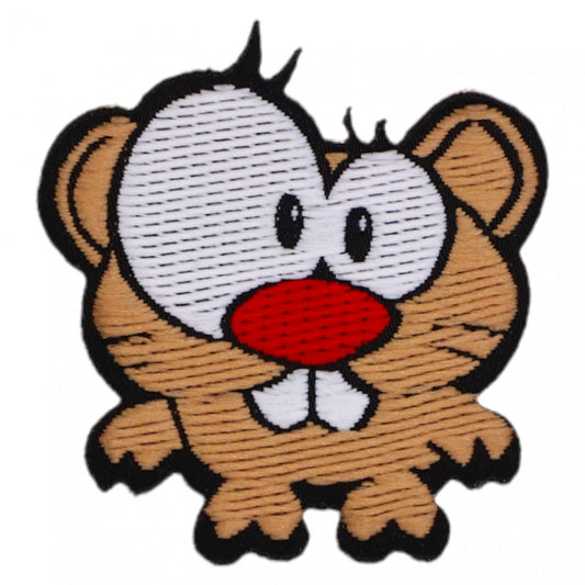 Petic textil, Patch brodat, Soricelul Cici, NO3167, 4 x 3.7 cm, Multicolor