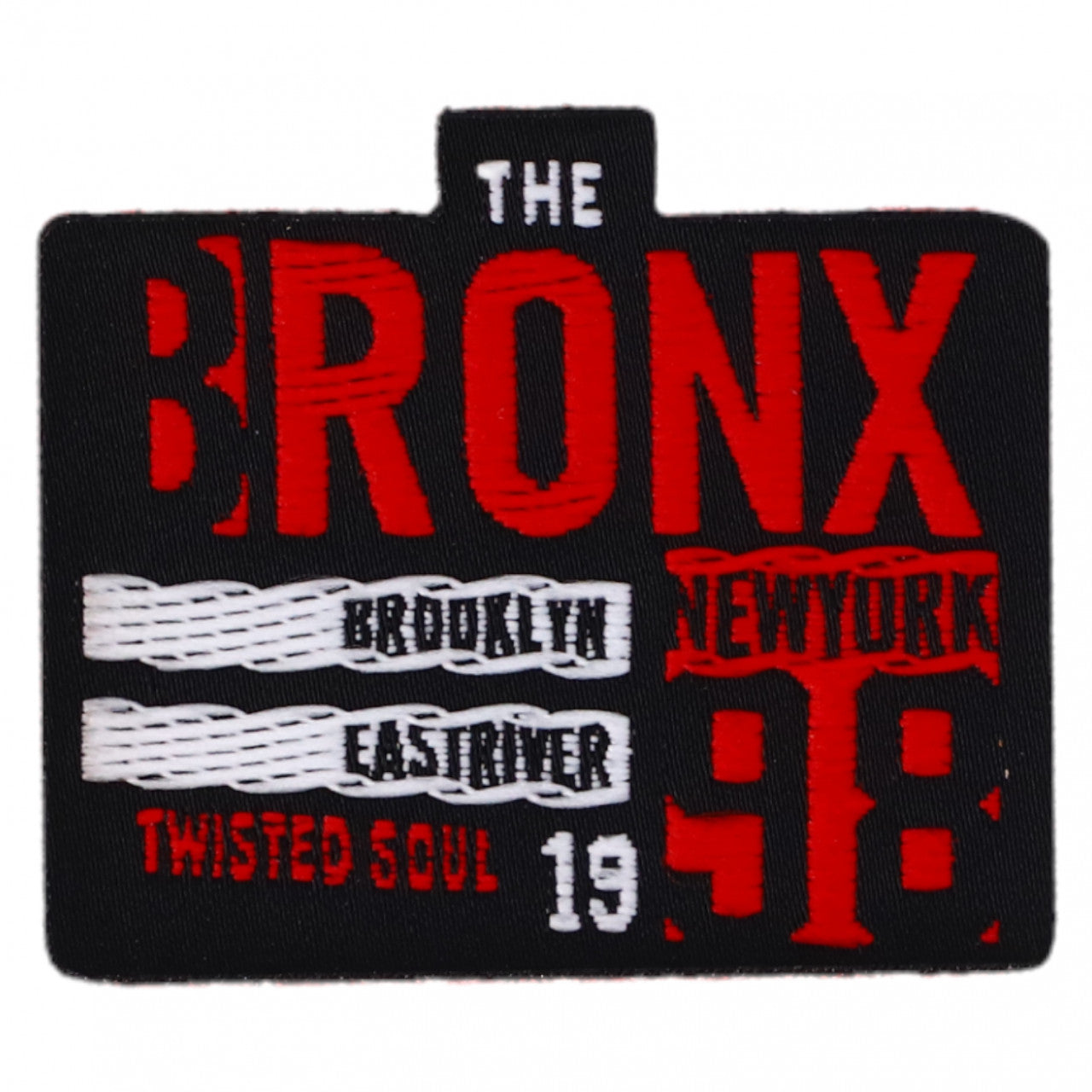 Petic textil, Patch brodat, The Bronx, New York 98, NO5354, 3.7 x 4.3 cm, Multicolor