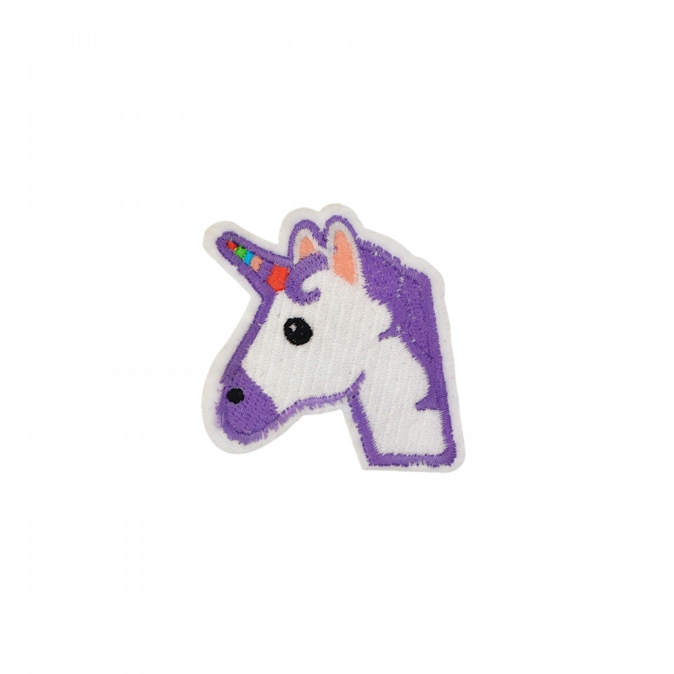 Petic textil / patch brodat, Unicorn, 7 x 5 cm, Multicolor