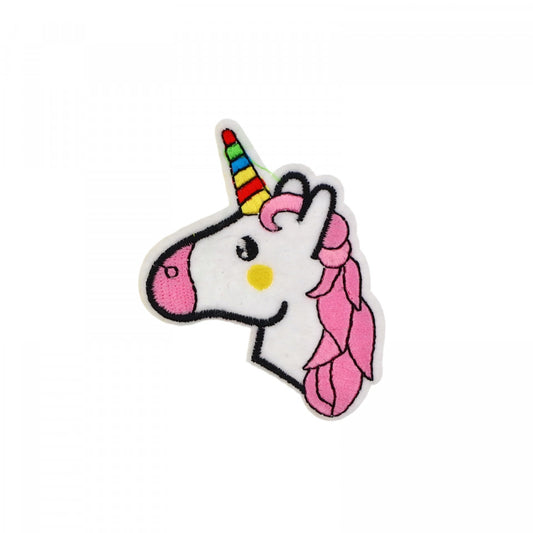 Petic textil / patch brodat, Unicorn, 8 x 6 cm, Multicolor