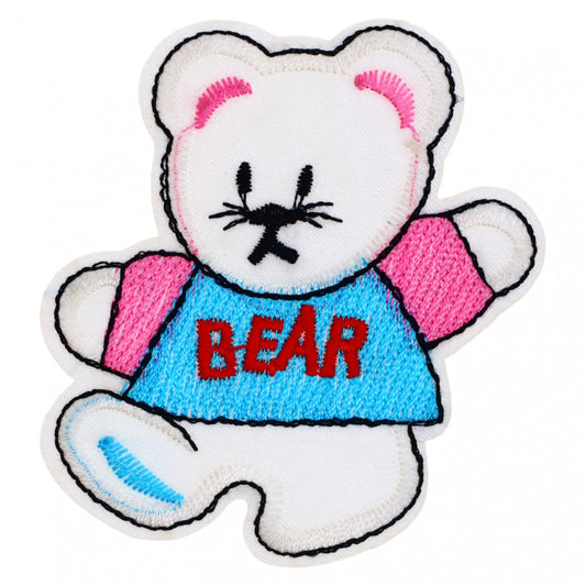Petic textil, Patch brodat, Ursulet, BEAR, NO371, 6.7 x 7.3 cm, Multicolor