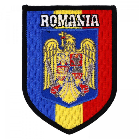 Petic textil, Patch textil, Termoadeziv, Romania, 8 x 6 cm, Multicolor