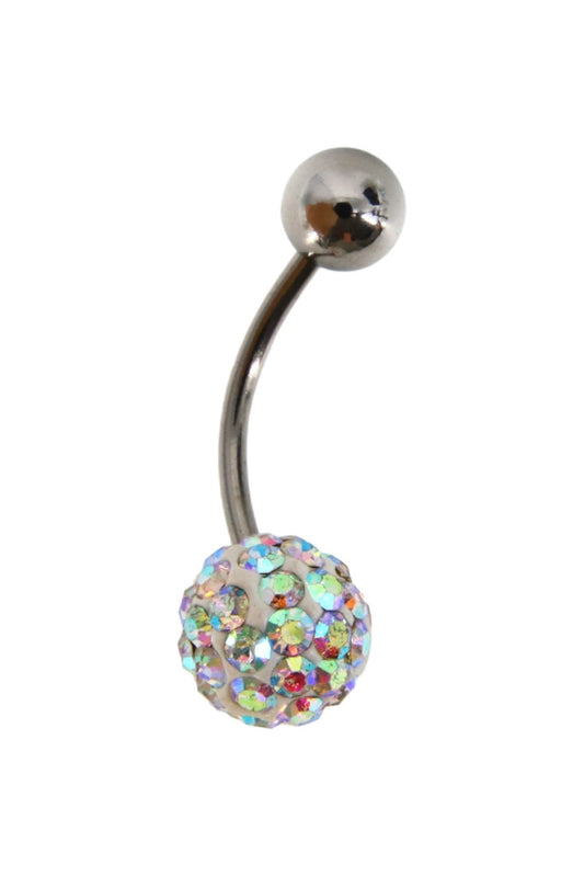 Piercing buric, zirconiu, 0.8 x 2.3 cm, NO863, Multicolor