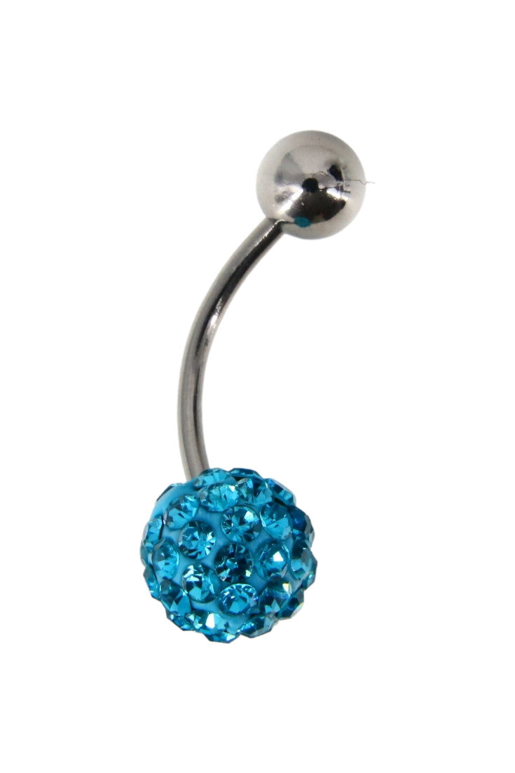 Piercing buric, zirconiu, 0.8 x 2.3 cm, NO864, Bleu