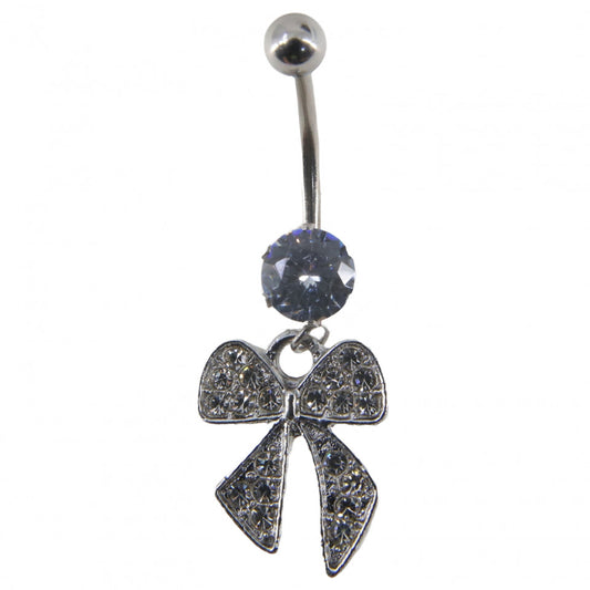 Piercing dama buric, inox, zirconiu, NO7731, 3.5 x 1.2 cm, Argintiu