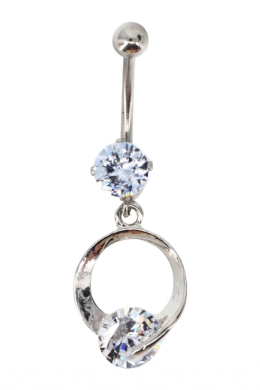 Piercing dama buric, zirconiu, 3.5 cm, NO8624, Argintiu