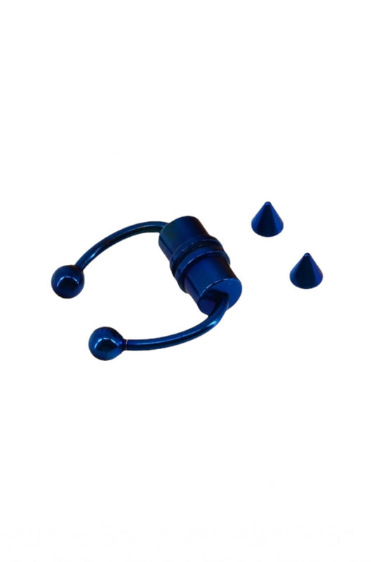 Piercing nas, Magnetic, NO841, 1 cm, Albastru