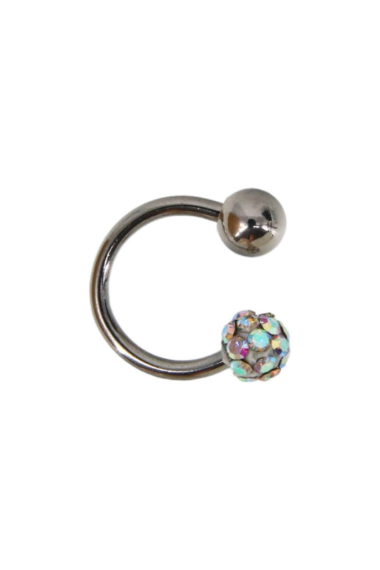 Piercing nas, zirconiu, 1 cm, NO888, Multicolor