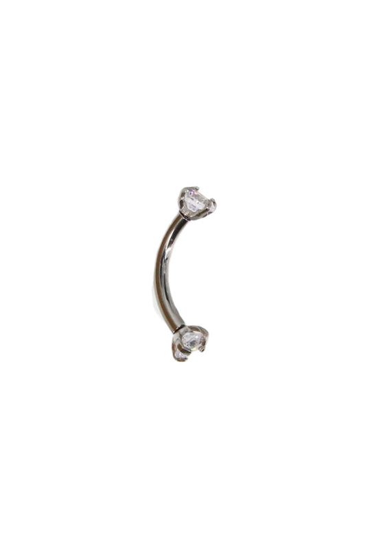 Piercing spranceana, zirconiu, 1.4 cm, NO882, Argintiu