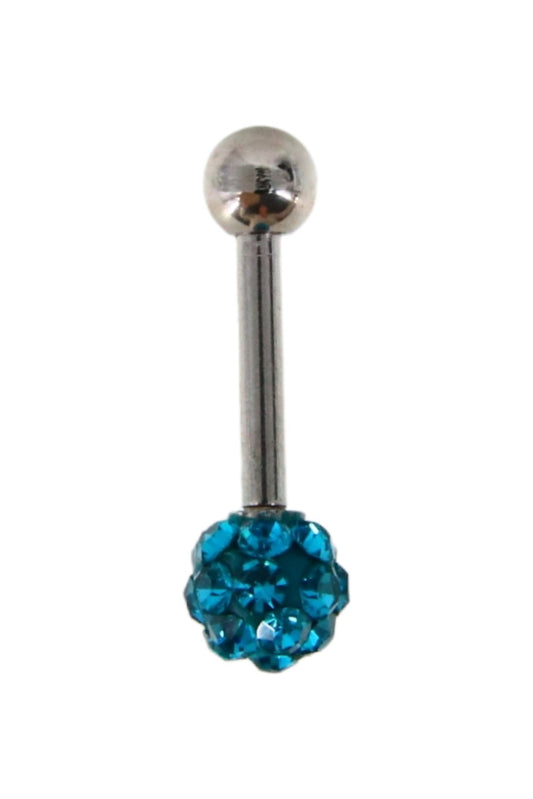 Piercing, zirconiu, 1.3 cm, NO754, Albastru