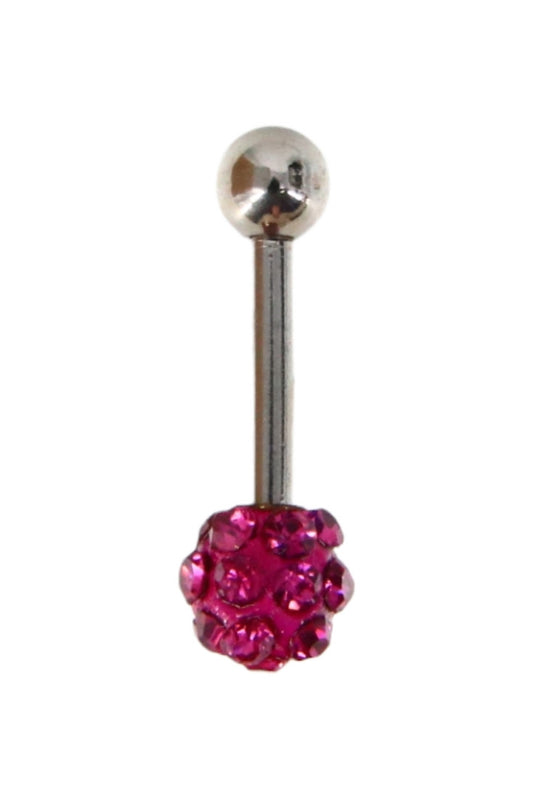 Piercing, zirconiu, 1.3 cm, NO756, Roz